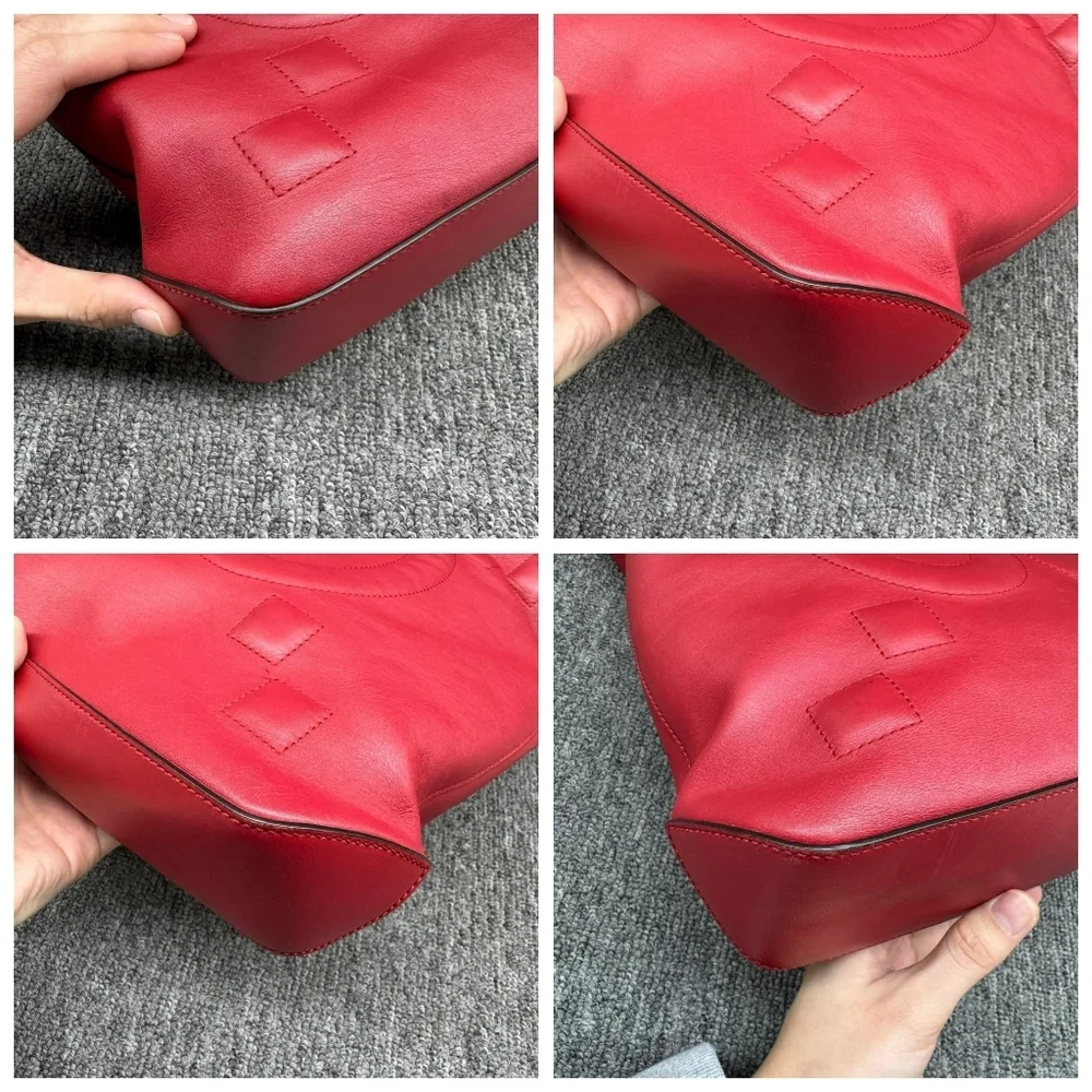 Authentic Gucci Embossed GG Leather Red Shoulder Designer Bag - Picture 9 of 14